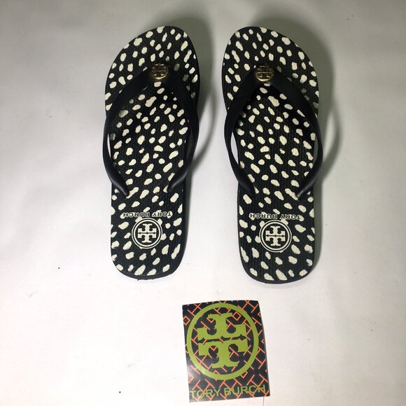 🛑 TORY BURCH Logo➕🆒 SANDALS Slip On SHOES Spotted Thong FLIP FLOP 💸BUY NOW‼️ - Picture 16 of 16